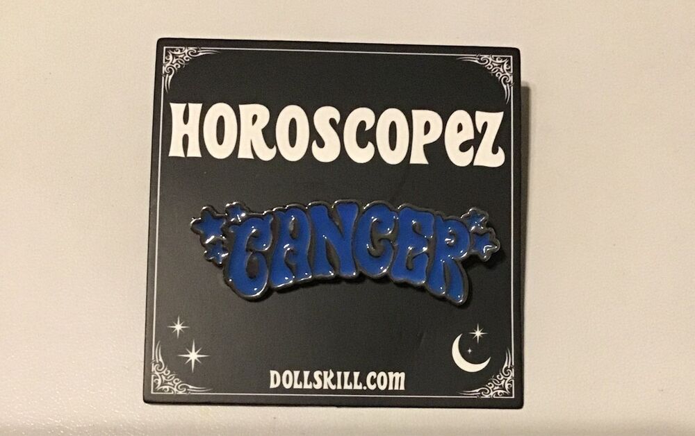 BRAND NEW DOLLS KILL Cancer Horoscopez Blue Enamel Pin